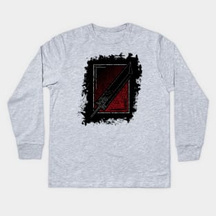 Buster Sword Outlined - Alt. Kids Long Sleeve T-Shirt